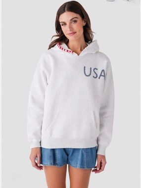 NWOT Vintage Havana Embroidered Surf Wash USA Hoodie M